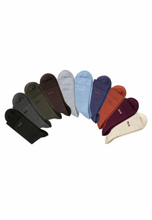 H.I.S 10PACK - Socken -  marine orange khaki plum beige meliert jeans meliert grau meliert anthrazit meliert braun schwarz