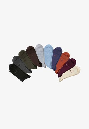 H.I.S 10PACK - Socken - marine orange khaki plum beige meliert jeans meliert grau meliert anthrazit meliert braun schwarz