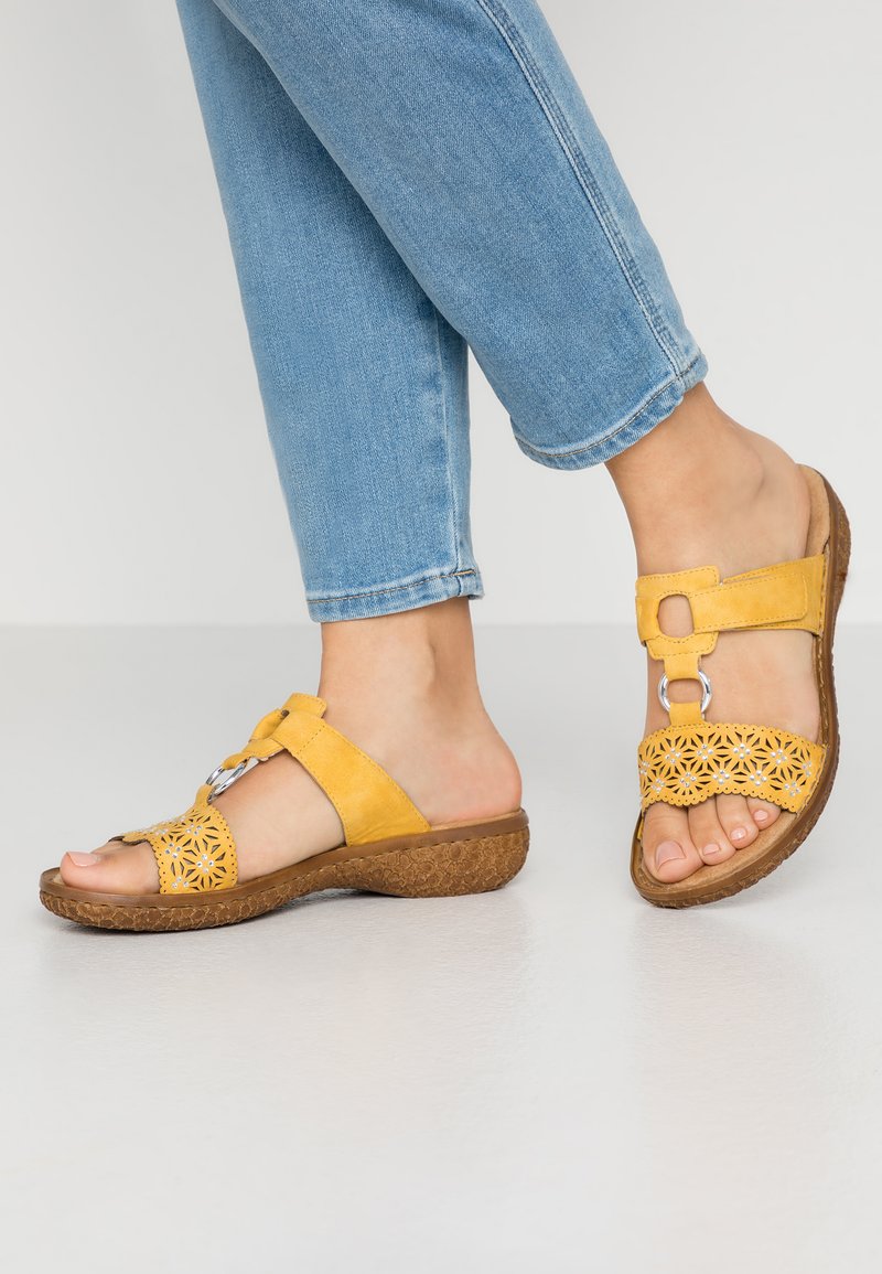 Rieker Klapki Sonne Zolty Zalando Pl