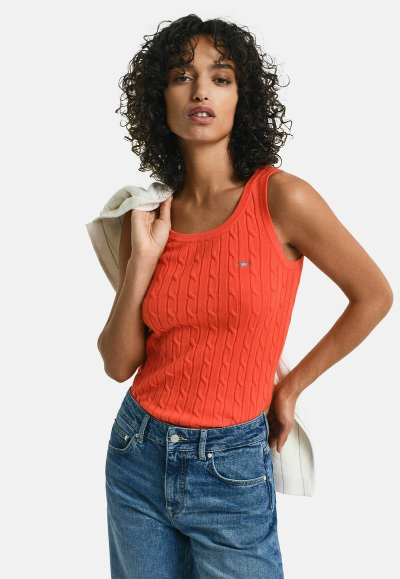 GANT CABLE TANK - Top - orange red