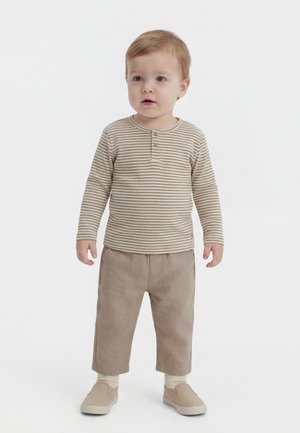 MORRIS - Langærmet T-shirt - stone stripe