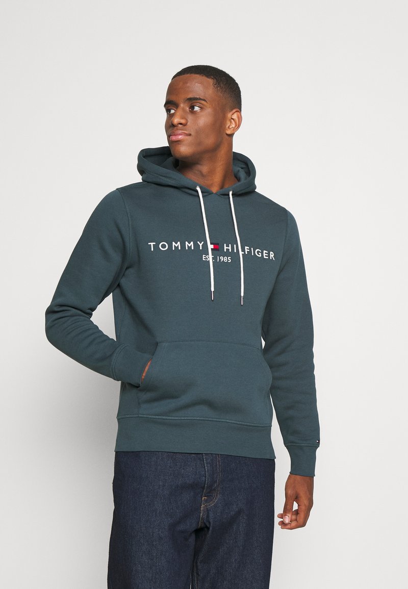 Tommy Hilfiger LOGO HOODY - Sweatshirt com capuz - mystic lake