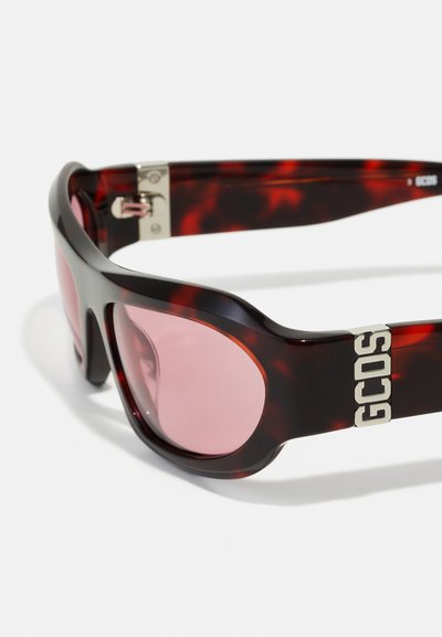 GCDS UNISEX - Sunglasses - red havana