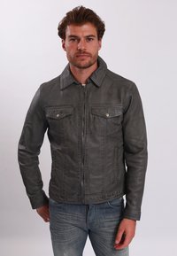 Lee Cooper - Leren jas - vintage grey Miniatuurafbeelding 1