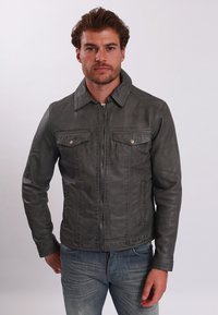 Leather jacket - vintage grey