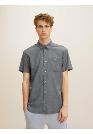 KURZARM - Camicia - black white structure