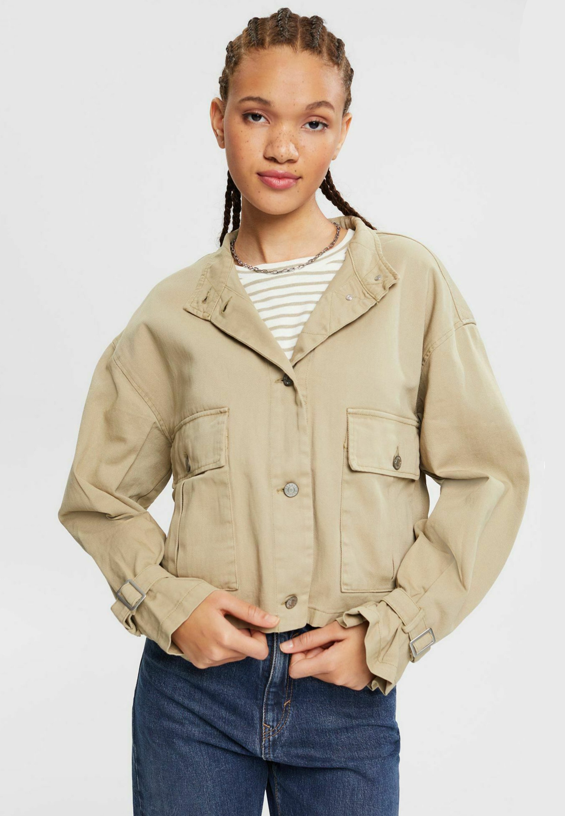 Esprit Denim jacket - pale khaki/beige 