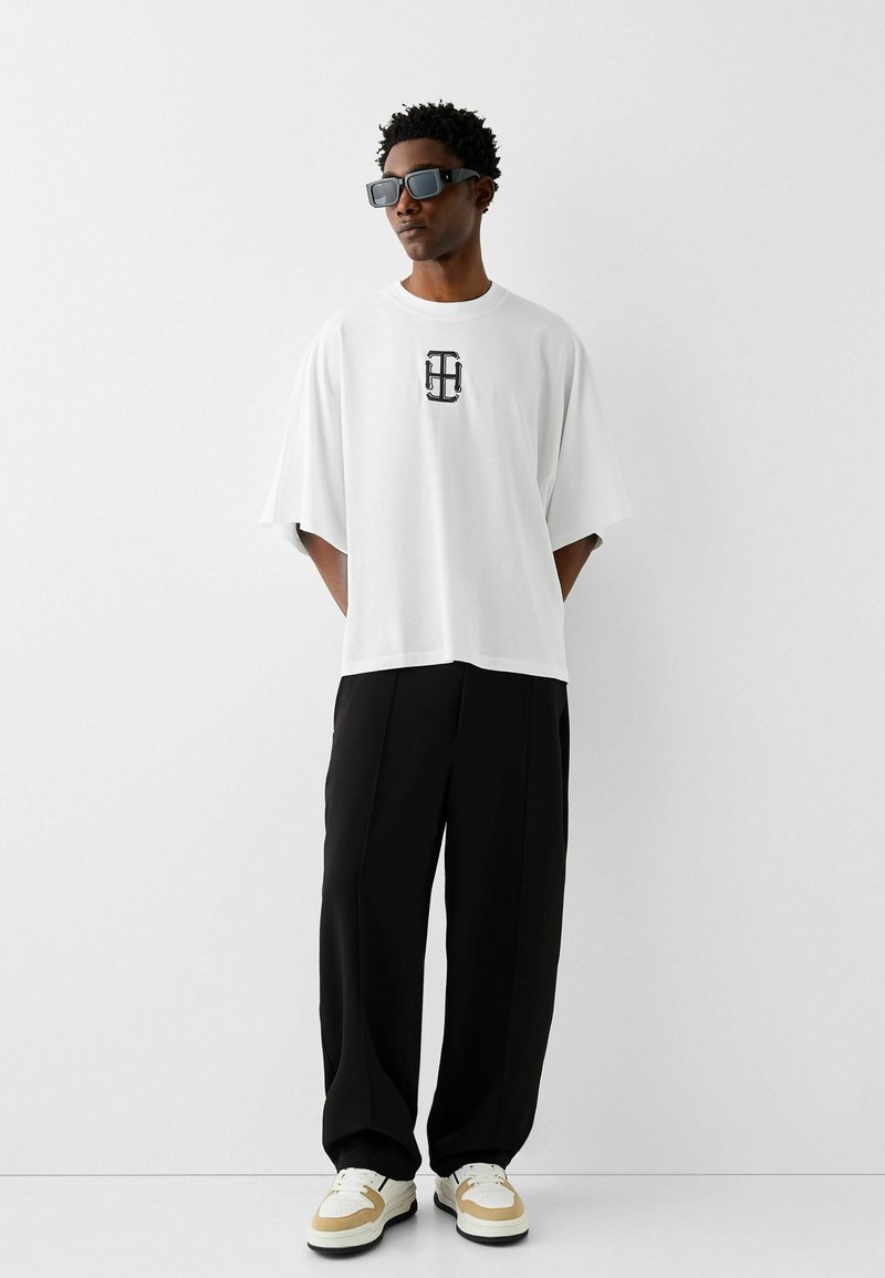 Bershka T-shirt print wit Bershka T-shirt print wit