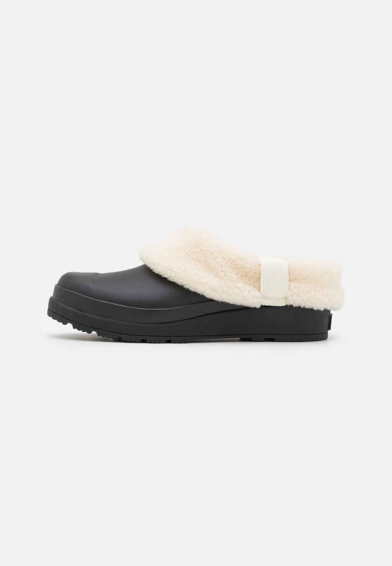 Hunter ORIGINAL WOMENS PLAY INSULATED - Mules - black/hvit - Zalando.no