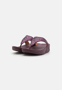 FitFlop LULU GLITTER TOE-THONGS - Tåsandaler - metallic mauve wine