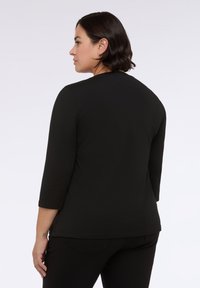 Fiorella Rubino CON LAVORAZIONE A ROMBI - Camiseta de manga larga - nero