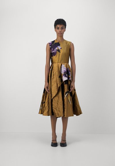 Erdem SLEEVELESS ASYMMETRICAL TIERED DRESS - Cocktail φόρεμα / Φόρεμα για πάρτι - gold