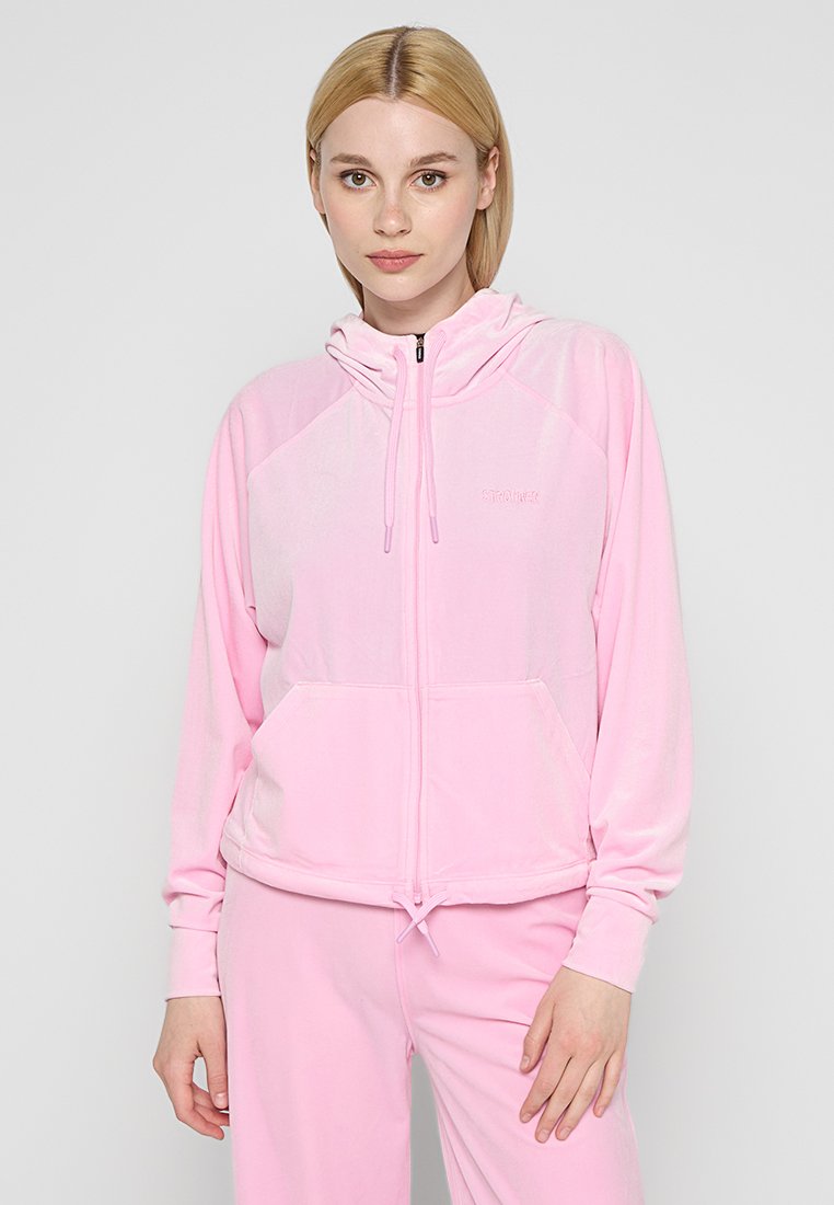 Stronger Sweater met rits roze