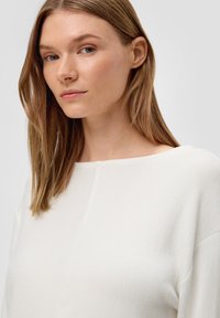 s.Oliver STRUKTURIERTES  - Sweatshirt - ecru