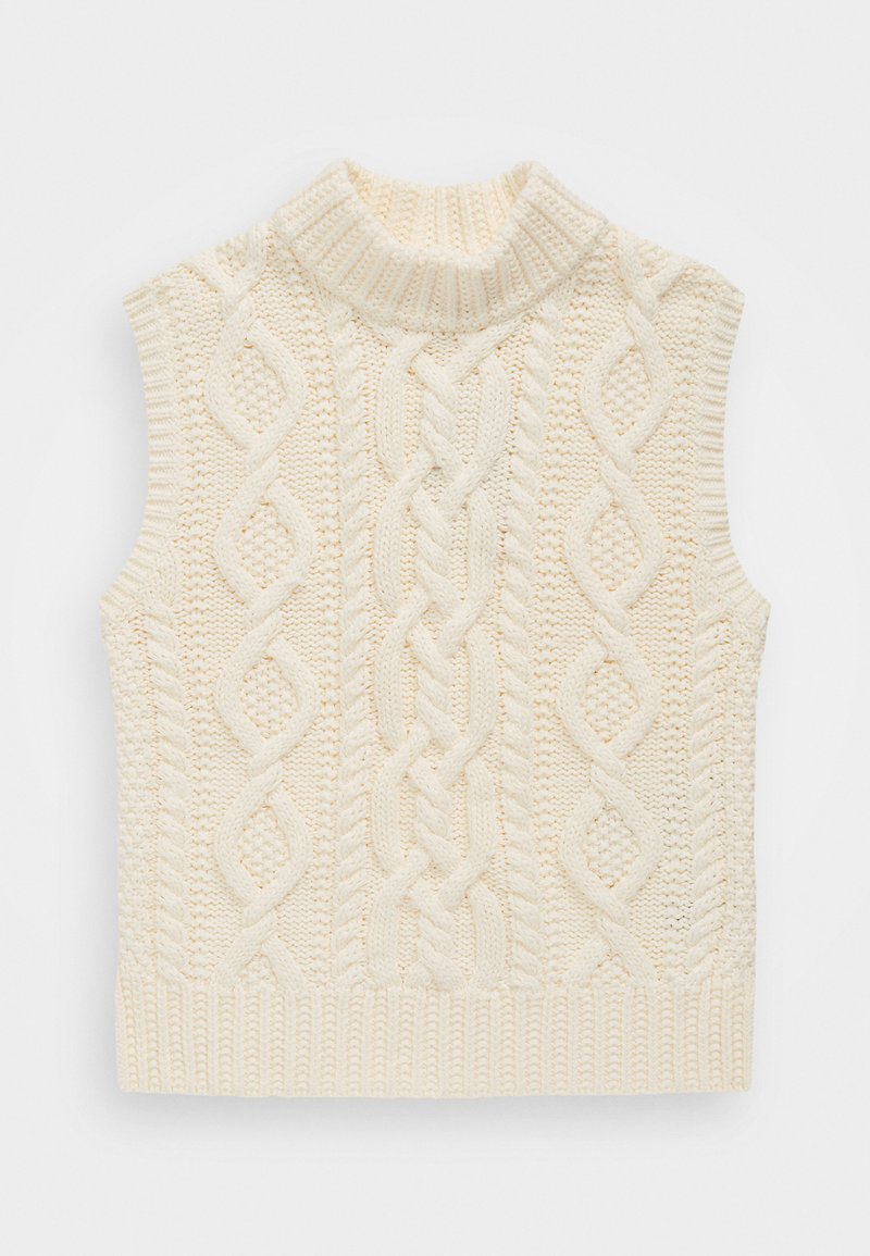 Suéter Polo Ralph Lauren Mujer Blanco Lana Aran Sin Capucha