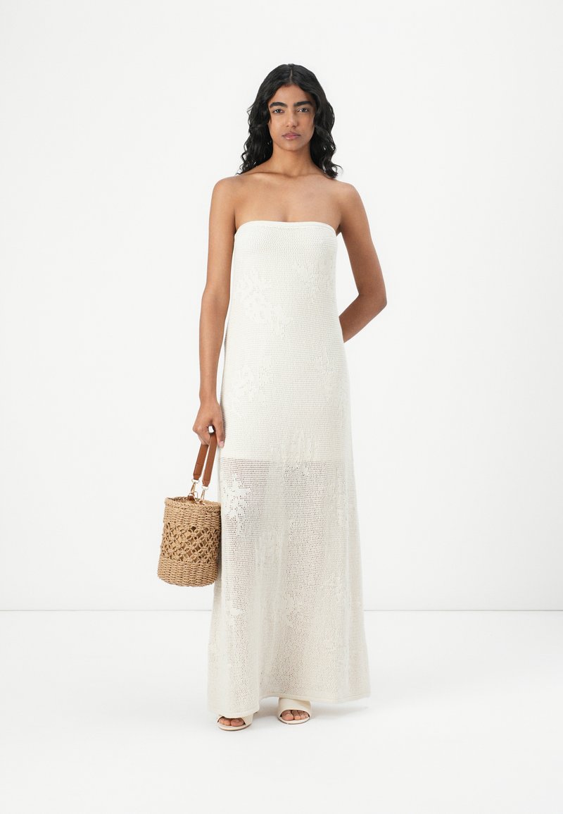 white dress gold buttons White
