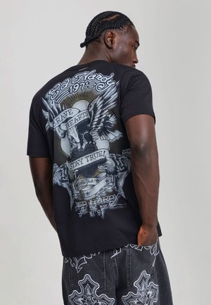 Ed Hardy, MENS STAY TRUE GRAPHIC REGULAR T-SHIRT - T-shirt con stampa - black