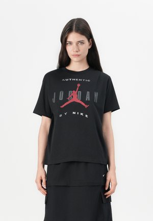 T-shirts med print - black/iron grey/university red