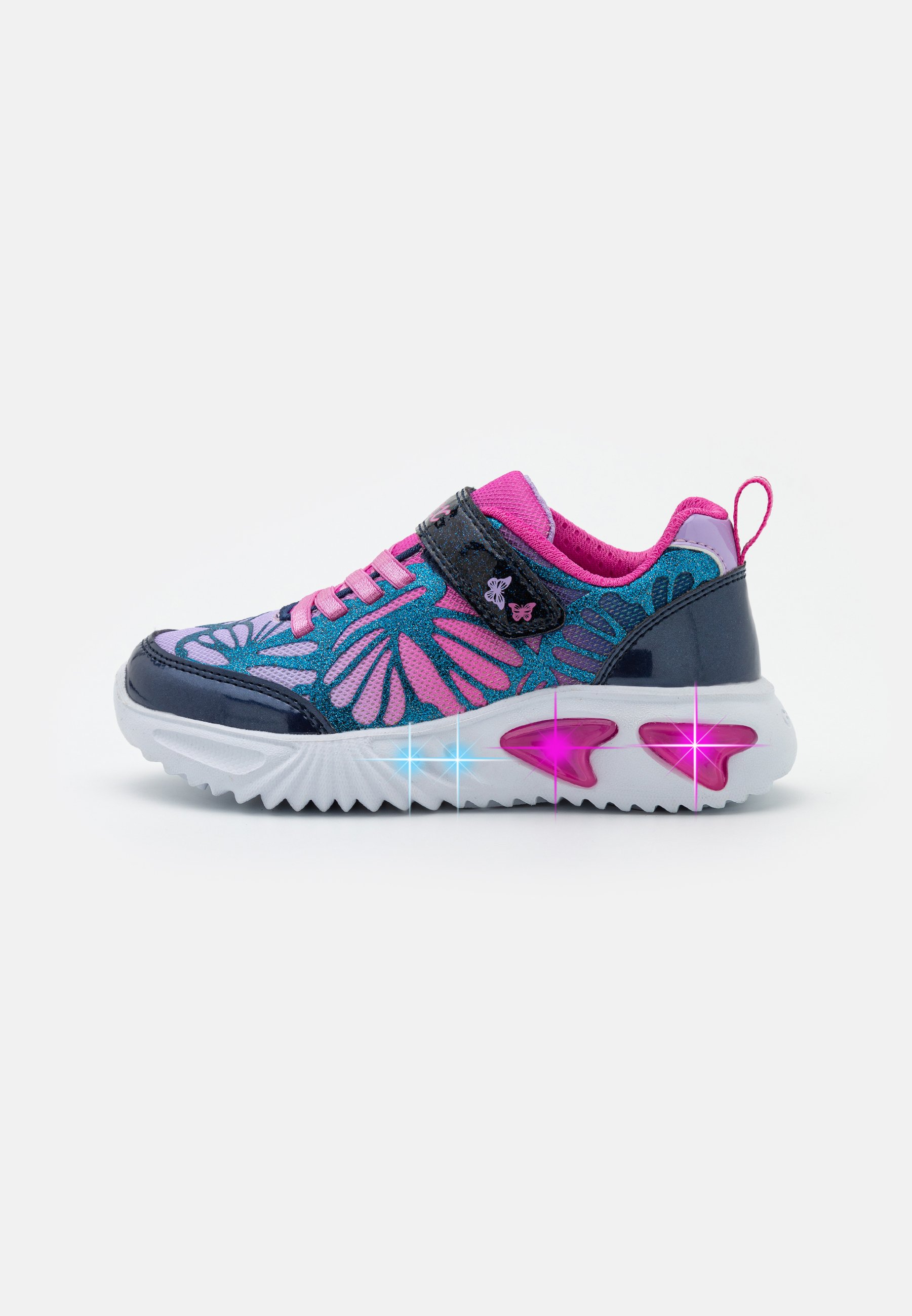 Geox ASSISTER GIRL LIGHTS - Sneakers laag - navy/fuchsia/donkerblauw -  Zalando.nl