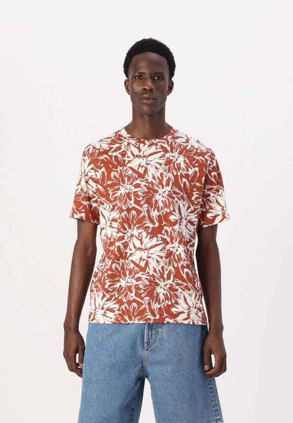 JORSPLIT CREW NECK - Print T-shirt - arabian spice