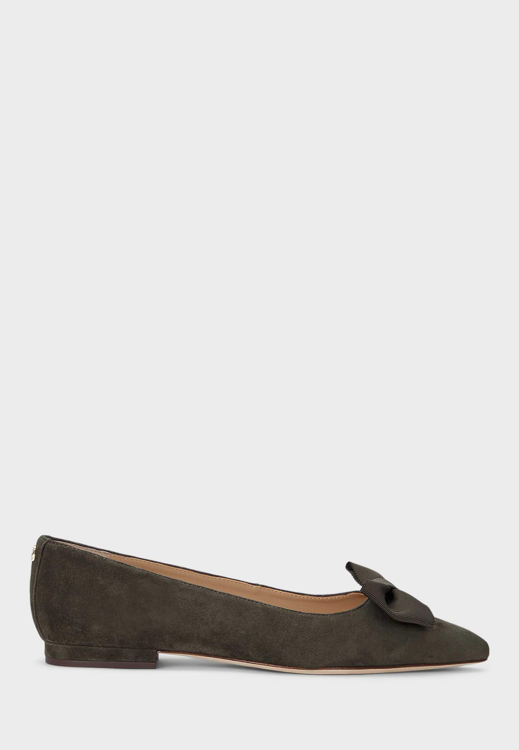 【Ralph Lauren】Londyn Bow Ballet Flats ◆国内発送◆ Londyn Bow-Trim Suede Ballet Flat