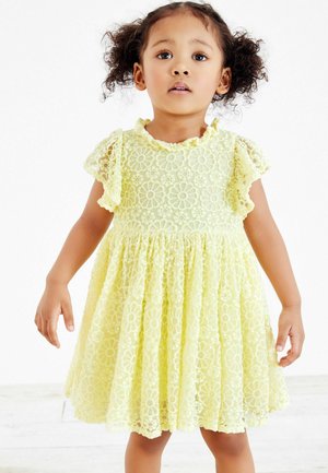 SHORT SLEEVE - Vestido de cóctel - yellow