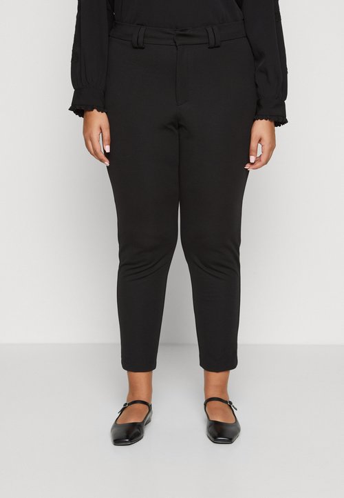 ONLY Carmakoma CARSANIA BUTTON - Broek - walnut/bruin