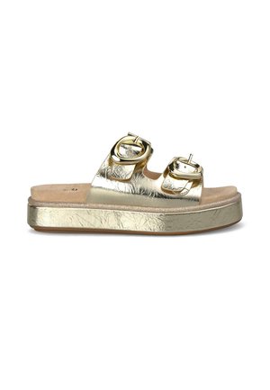 Heeled mules - dorado