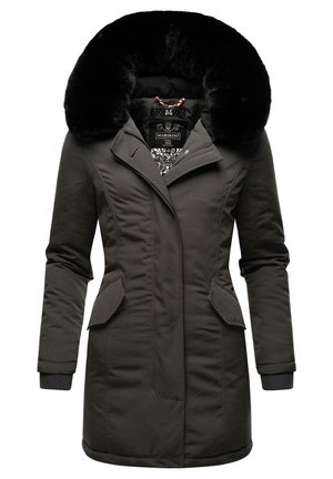 KARMAA - Winter coat - anthracite with black fur