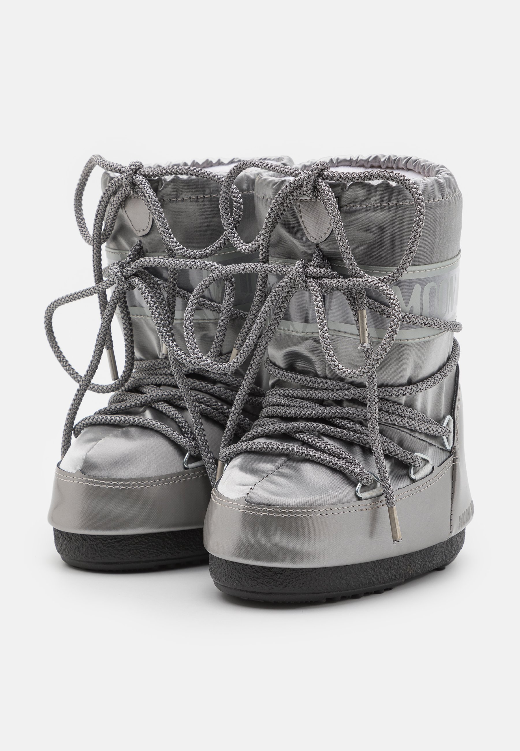 Moon Boot Icon Glance Winterstiefel – Schwarz Satin, Unisex, Mit Schaumstoff-Innenfutter & Saugnapf-Sohle