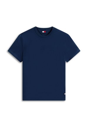 Tommy Jeans, WAFFLE KNIT SLIM CREW NECK T-SHIRT - T-shirt basique - dark night navy