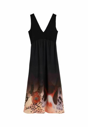 Desigual, PRINTED MIDI DRESS - Jurk - black