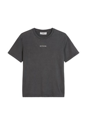 Siva bombažna majica z okroglim ovratnikom in kratkimi rokavi. Na sprednji strani je natisnjen bel napis "MARC O'POLO DENIM".
