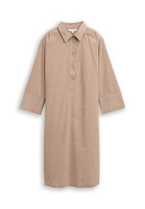 TOM TAILOR, MIT KRAGEN - Robe chemise - soft taupe grey
