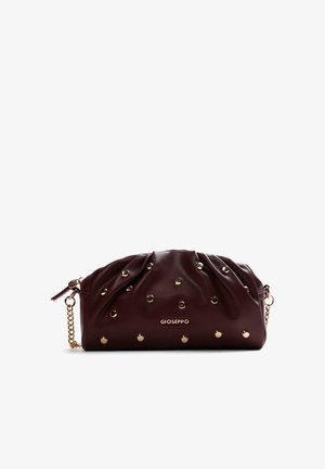 Gioseppo, GIOSEPPO BLACK WRINKLED EFFECT STUDDED CROSSBODY BAG 80647 - Bandolera - burdeos