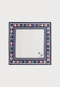 POLKA-DOT FLAG-PRINT SQUARE SCARF - Sjal / Tørklæder - white