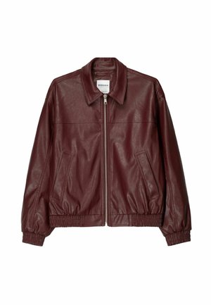 Bershka Bomber Jacket - dark red