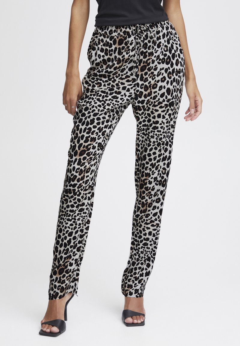 b.young BYMmmjoella - Broek - black leo mix