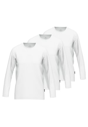 3ER PACK - Undershirt - weiß hell uni