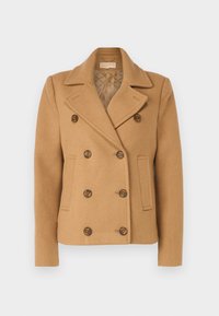 FITTED PEACOAT - Välikausitakki - dark camel