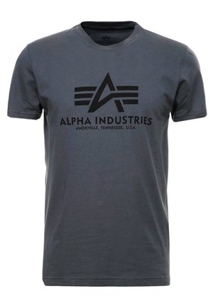 T-shirt med print - grey/black