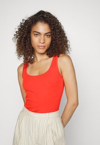 Lauren Ralph Lauren STRETCH COTTON TANK TOP - Top - tomato