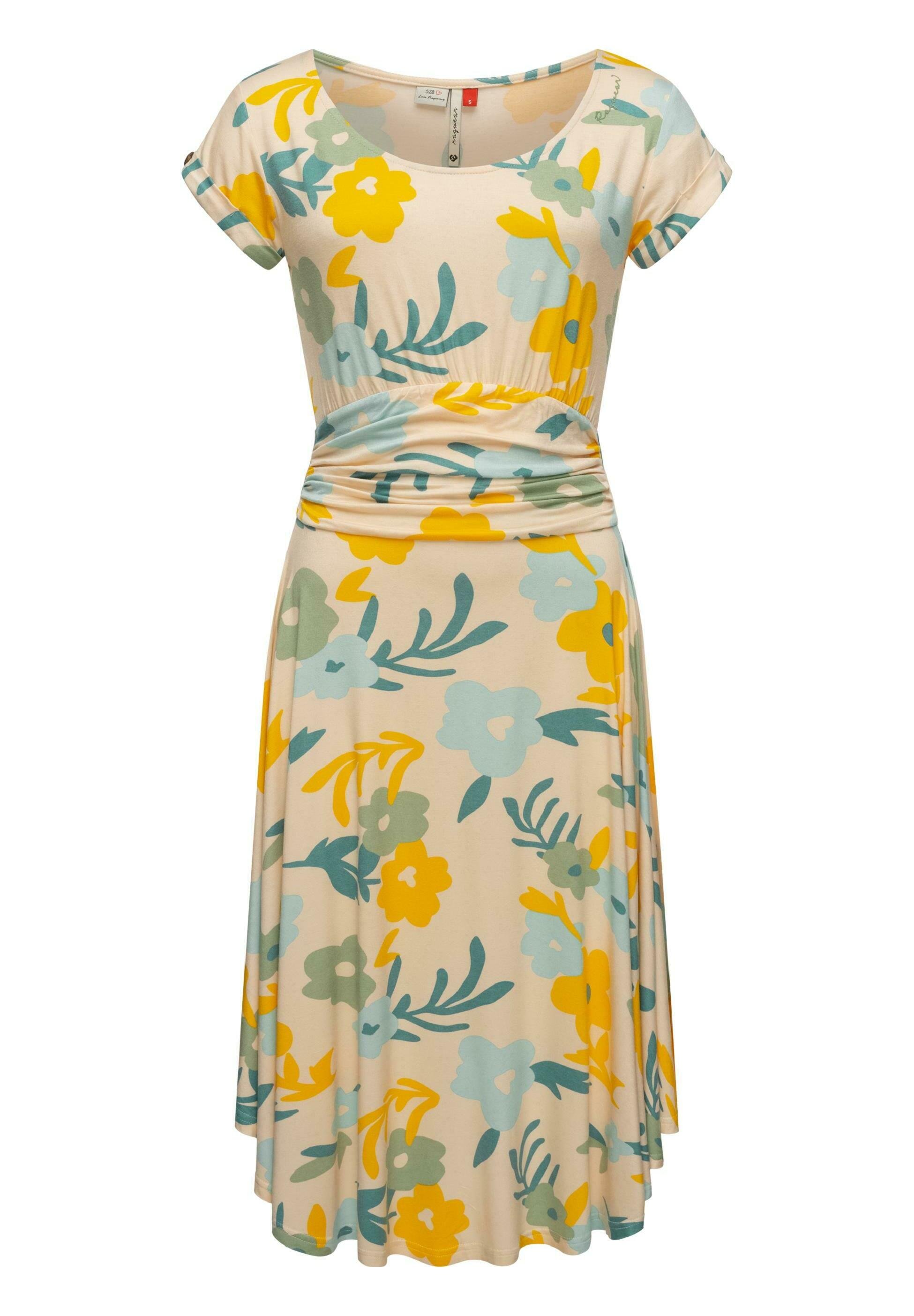 Ragwear SOMMER VONE FLOWERS - Jersey dress - beige - Zalando.co.uk