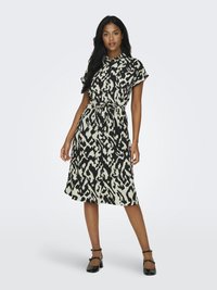 ONLY ONLHANNOVER SHIRT DRESS - Shirt dress - birch black graphic