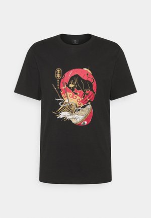 T-shirt print - black/lantern