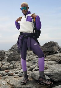 The North Face YUMIORI ¼ ZIP - Felpa in pile - white dune/peak purple/black