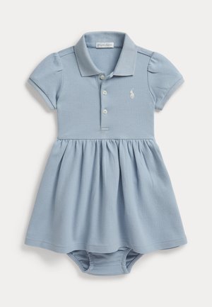 Polo Ralph Lauren, STRETCH MESH POLO DRESS & BLOOMER 0-2Y - Trikoomekko - estate blue