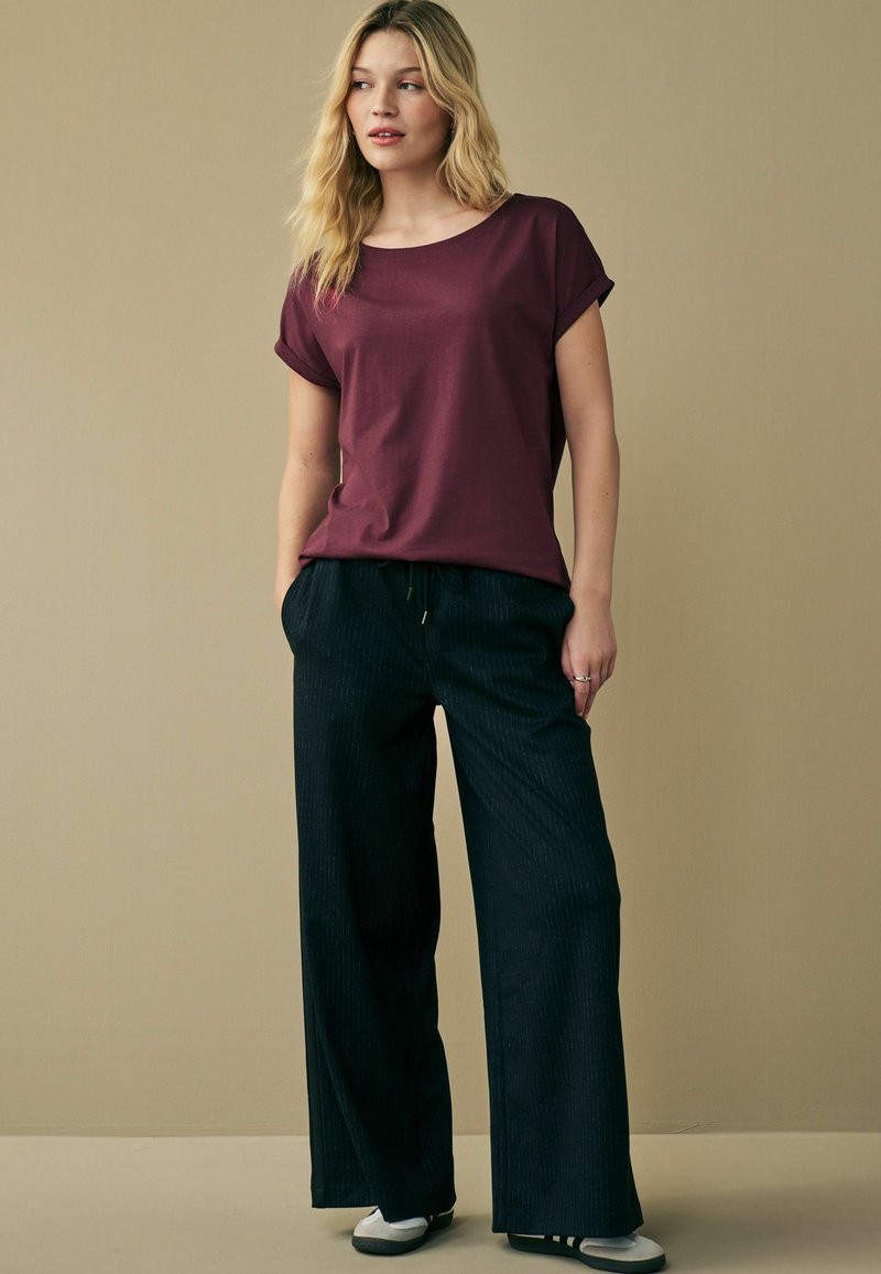 Next ROUND NECK CAP SLEEVE - REGULAR FIT - Triko s potiskem - burgundy red
