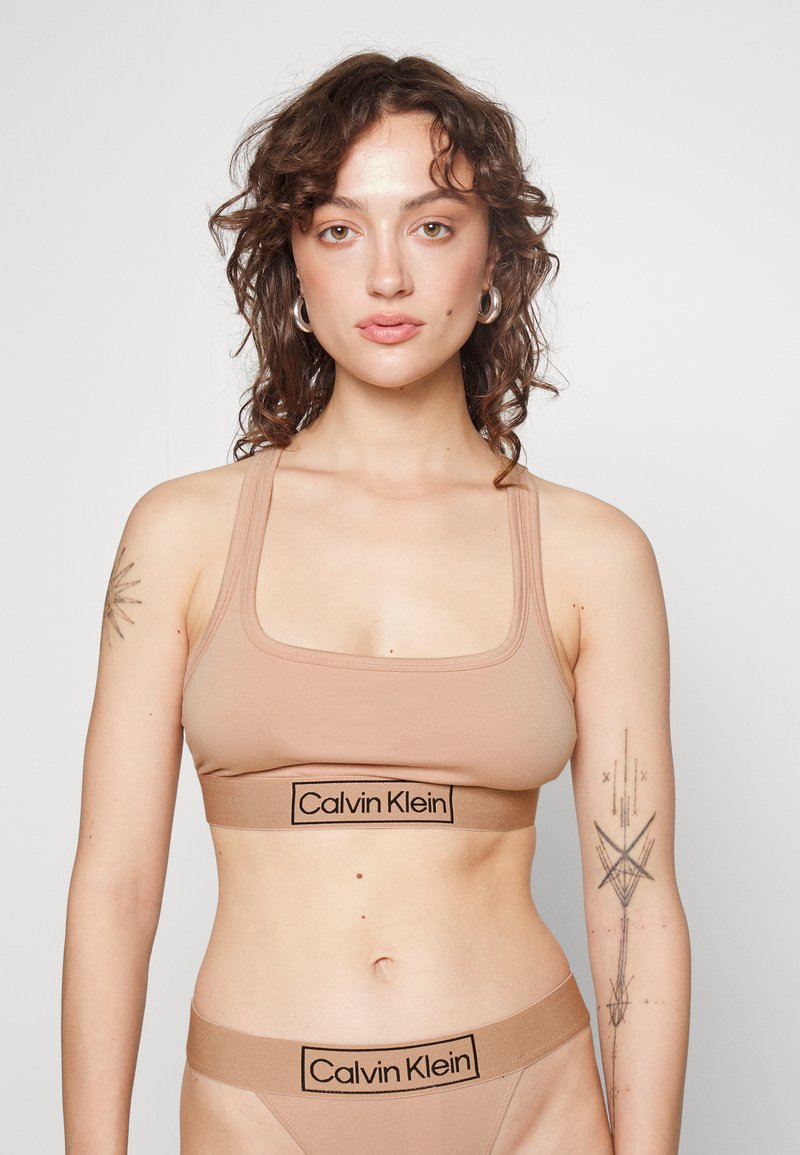 Calvin Klein Underwear UNLINED BRALETTE REIMAGINED HERITAGE - Corpete - clay