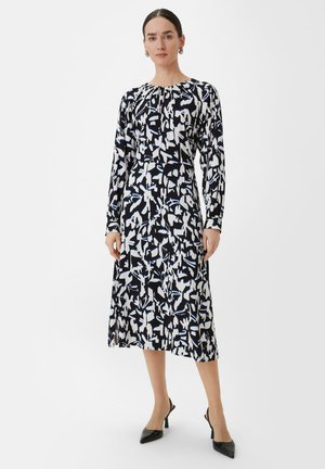 FLIESSENDES MIT ALL-OVER-PRINT - Day dress - schwarz